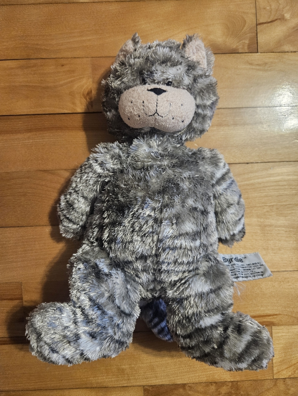 Russ Byrdie Plush Cat Grey & White Tabby 12"